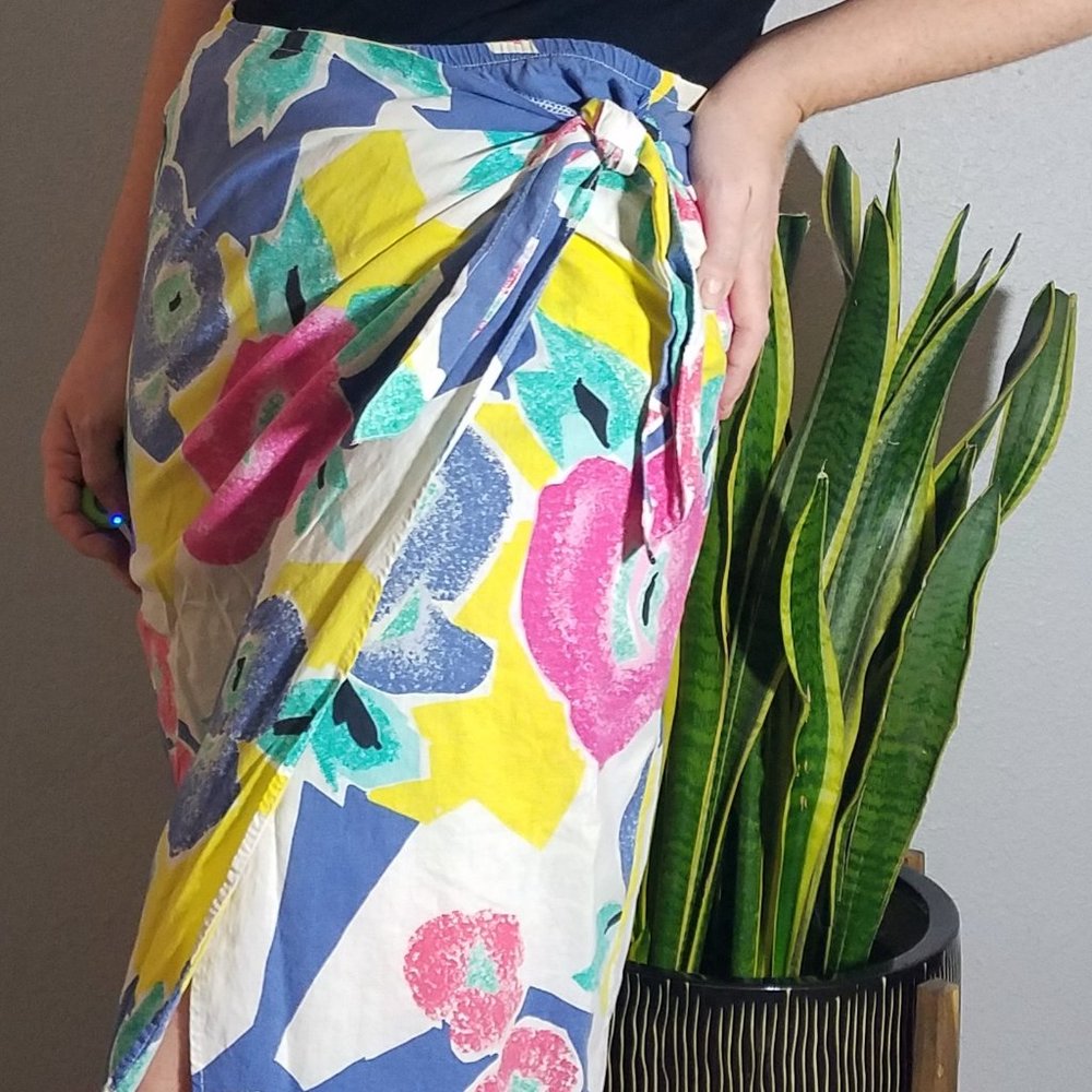 Vintage Wrap Around Sarong Cover Up